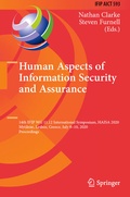 Cover: Human Aspects of Information Security and Assurance - Springer