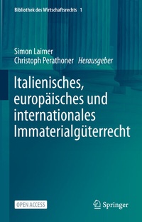 Abbildung von: Italienisches, europäisches und internationales Immaterialgüterrecht - Springer