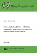 Cover: Driving the Future Diffusion of Mobility - Cuvillier Verlag