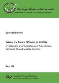 Abbildung von: Driving the Future Diffusion of Mobility - Cuvillier Verlag