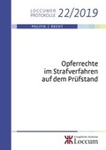 Cover: Opferrechte im Strafverfahren auf dem Pr&uuml;fstand - Evangelische Akademie Loccum