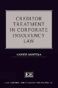 Abbildung von: Creditor Treatment in Corporate Insolvency Law - Edward Elgar Publishing