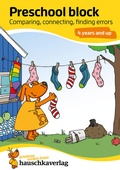 Cover: Kindergarten Activity Book from age 4 years - Line Tracing, connect-the-dots, spot the difference - for kids, boy and girl - Hauschka Verlag