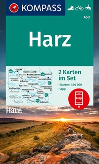 Abbildung von: KOMPASS Wanderkarte Harz - KOMPASS-Karten