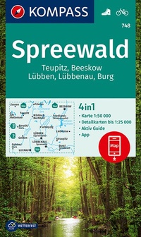 Abbildung von: KOMPASS Wanderkarte 748 Spreewald, Teupitz, Beeskow, Lübben, Lübbenau, Burg 1:50.000 - KOMPASS-Karten