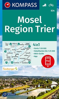 Abbildung von: KOMPASS Wanderkarte 834 Mosel, Region Trier 1:50.000 - KOMPASS-Karten