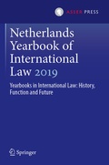Cover: Netherlands Yearbook of International Law 2019 - T.M.C. Asser Press