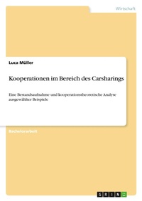 Abbildung von: Kooperationen im Bereich des Carsharings - GRIN Verlag