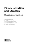 Cover: Financialization and Strategy - Routledge