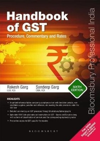 Enlarge image Cover: Handbook of GST Procedure, Commentary and Rates - Bloomsbury Publishing India Pvt Ltd