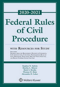 Abbildung von: Federal Rules of Civil Procedure with Resources for Study - Aspen Publishing