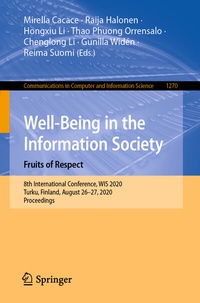 Abbildung von: Well-Being in the Information Society. Fruits of Respect - Springer