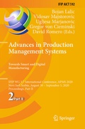 Cover: Advances in Production Management Systems. Towards Smart and Digital Manufacturing - Springer