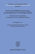 Cover: Praxis der Richtlinienumsetzung im Europ&auml;ischen Verwaltungsverbund. - Duncker & Humblot