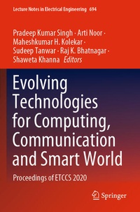 Enlarge image Cover: Evolving Technologies for Computing, Communication and Smart World - Springer