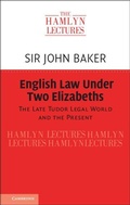 Cover: English Law Under Two Elizabeths - Cambridge University Press