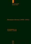 Cover: Hermann Dessau (1856-1931) zum 150. Geburtstag des Berliner Althistorikers und Epigraphikers - De Gruyter