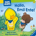 Cover: ministeps: Hallo, Emil Ente! Mein erstes Holzpuzzle-Buch - Ravensburger
