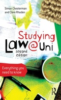 Cover: Studying Law at University - Routledge