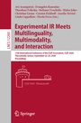 Cover: Experimental IR Meets Multilinguality, Multimodality, and Interaction - Springer