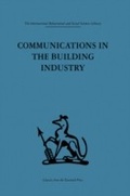 Cover: Communications in the Building Industry - Routledge