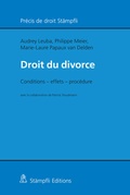 Cover: Droit du divorce - St&auml;mpfli Verlag