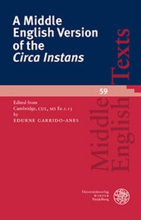 Enlarge image Cover: A Middle English Version of the 'Circa Instans' - Universitätsverlag Winter