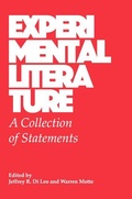 Cover: Experimental Literature: A Collection of Statements - Jef Books