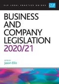 Cover: Business and Company Legislation 2020/2021 - College of Law Publishing