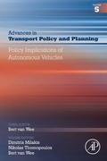 Cover: Policy Implications of Autonomous Vehicles - Academic Press