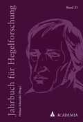 Cover: Jahrbuch f&uuml;r Hegelforschung - Academia