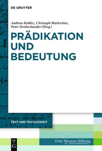 Enlarge image Cover: Prädikation und Bedeutung - De Gruyter