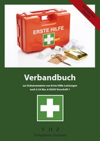 Abbildung von: Verbandbuch zur Dokumentation von Erste-Hilfe-Leistungen nach § 24 Abs. 6 DGUV Vorschrift 1 - Mission: Weiterbildung. GmbH