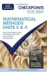 Enlarge image Cover: Cambridge Checkpoints VCE Mathematical Methods Units 3&4 2021 - Cambridge University Press