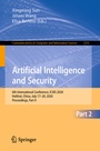 Cover: Artificial Intelligence and Security - Springer