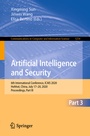 Cover: Artificial Intelligence and Security - Springer