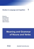 Cover: Meaning and Grammar of Nouns and Verbs - d&uuml;sseldorf university press