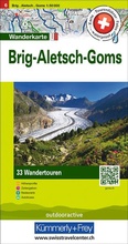Cover: K&uuml;mmerly+Frey Wandertourenkarte 6 Brig, Aletsch, Goms 1:50.000 - Hallwag K&uuml;mmerly+Frey