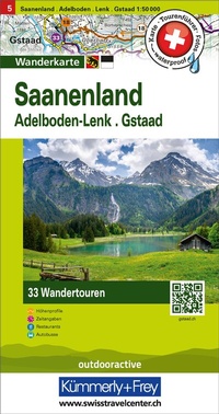 Abbildung von: Kümmerly+Frey Wandertourenkarte 5 Saanenland 1:50.000 - Hallwag Kümmerly+Frey