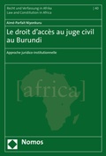 Cover: Le droit d'acc&egrave;s au juge civil au Burundi - Nomos