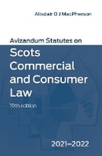 Abbildung von: Avizandum Statutes on Scots Commercial and Consumer Law - Edinburgh University Press