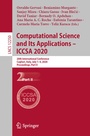 Cover: Computational Science and Its Applications - ICCSA 2020 - Springer