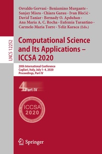 Enlarge image Cover: Computational Science and Its Applications - ICCSA 2020 - Springer