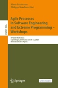 Cover: Agile Processes in Software Engineering and Extreme Programming - Workshops - Springer