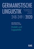 Cover: Dialekt und Logop&auml;die - Georg Olms Verlag