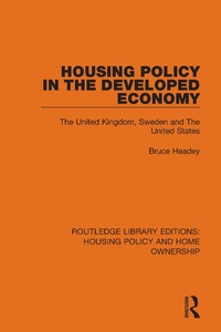 Enlarge image Cover: Housing Policy in the Developed Economy - Routledge