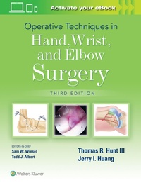 Enlarge image Cover: Operative Techniques in Hand, Wrist, and Elbow Surgery - WOLTERS KLUWER HEALTH