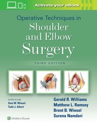 Enlarge image Cover: Operative Techniques in Shoulder and Elbow Surgery - WOLTERS KLUWER HEALTH