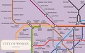 Cover: City of Women London Tube Wall Map (A2, 16.5 x 23.4 Inches) - Haymarket Books