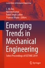 Cover: Emerging Trends in Mechanical Engineering - Springer